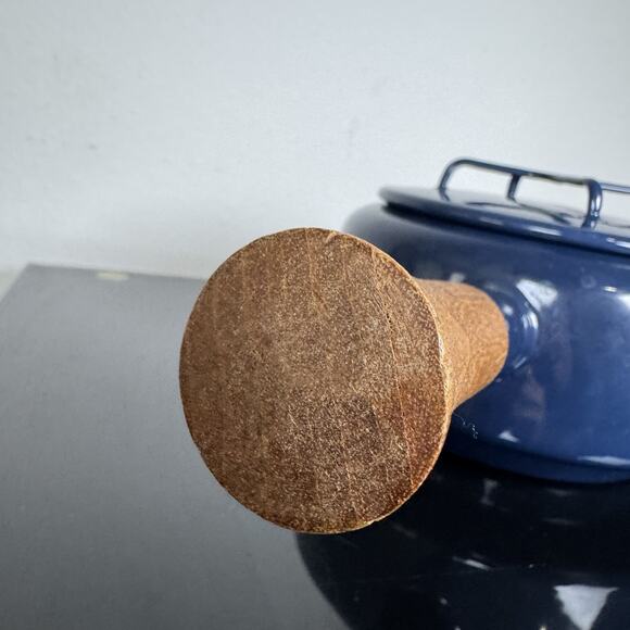 Dansk Kobenstyle Enamelware - Blue - Fondue Pot no base - 7" MCM - Picture 5 of 15